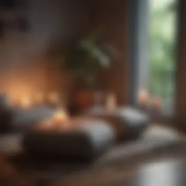 Creating Your Meditation Environment Meditation space with cushions and candles