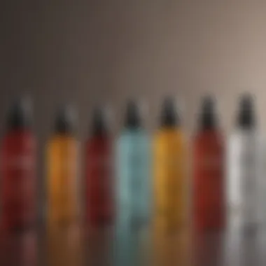 Variety of alcohol-free hair mists for different hair types