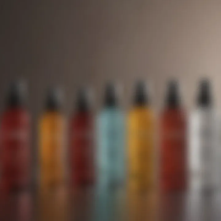 Variety of alcohol-free hair mists for different hair types