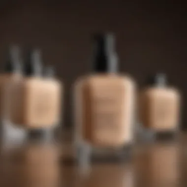 Variety of sheer foundation products displayed