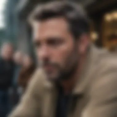 Renowned actor Ben Affleck in a contemplative mood