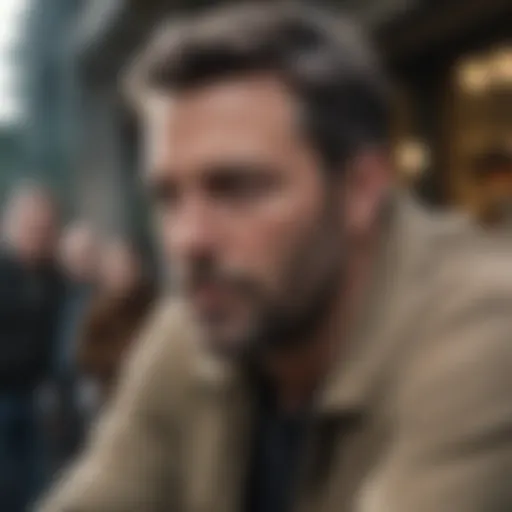 Renowned actor Ben Affleck in a contemplative mood