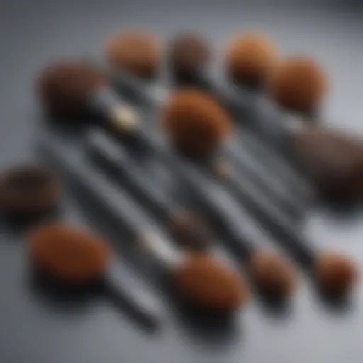 A variety of brushes designed for frizzy hair showcasing their unique bristles and shapes.