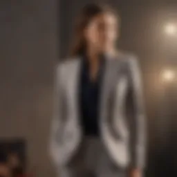 Sophisticated blazer complemented by tailored trousers