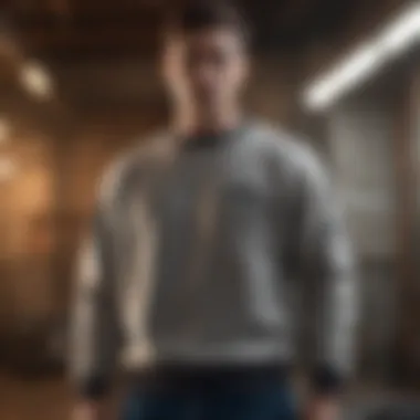Stylish Crewneck Sweatshirts Stylish crewneck sweatshirts displayed in a trendy setting