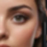 Close-up of a mascara tube with built-in primer in an elegant setting