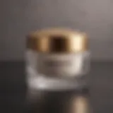 Close-up of an eye cream jar with a luxurious texture