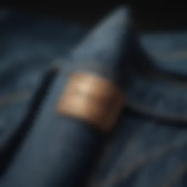 Close-up of jean fabric highlighting quality craftsmanship