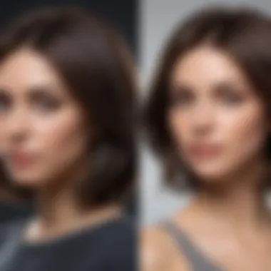 Transformation in Hair Volume Before and after visual of hair volume improvement