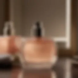 A shimmering body luminizer displayed elegantly on a vanity