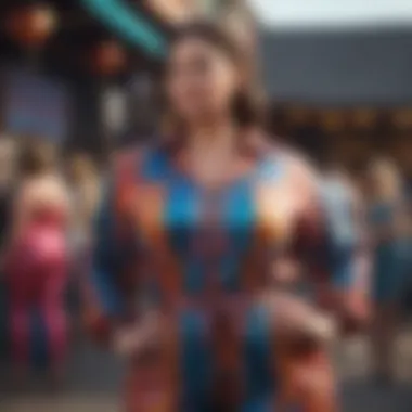Bold and Colorful Plus-Size Festival Jumpsuit