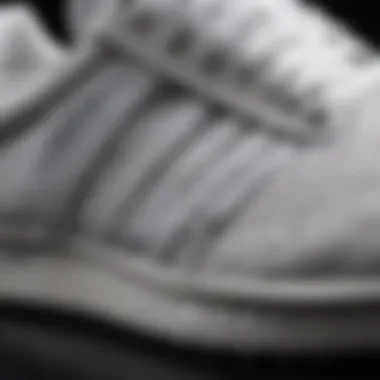 Close-up of Breathable Mesh Material in Adidas Sneakers