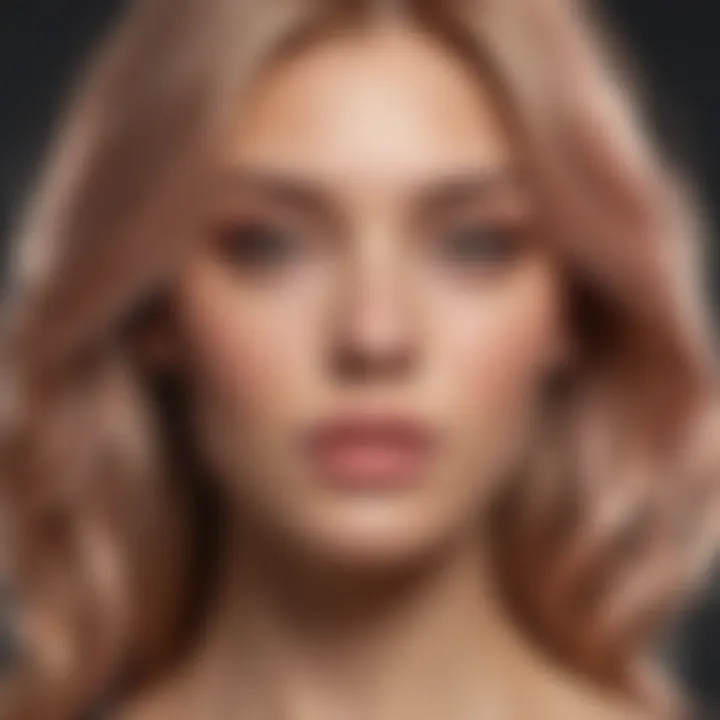 Chic Rose Tinted Blonde Waves