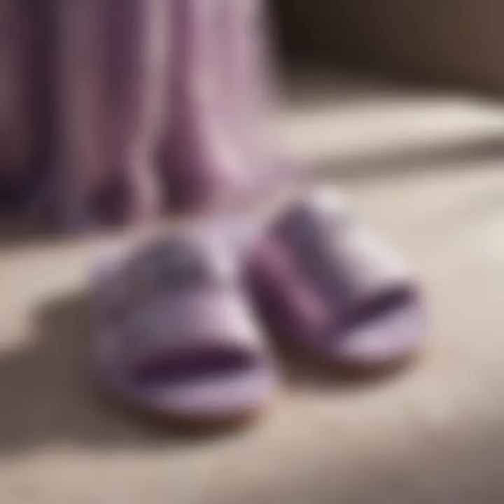 Chic Ugg Oh Yeah Slides in Lavender Hue