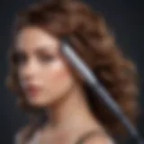 A close-up of a curling iron designed for fine hair with a sleek design.