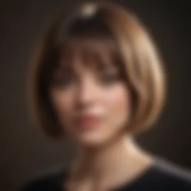 Stylish bob cut enhancing facial features