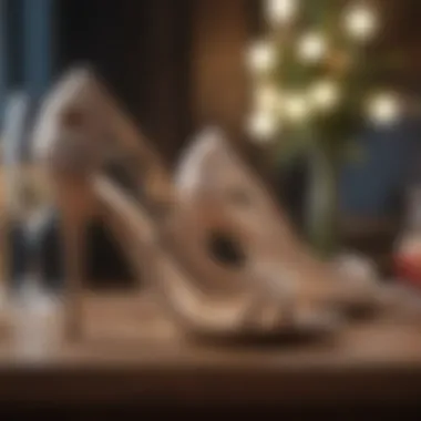 A stylish heel selection displayed on a table.