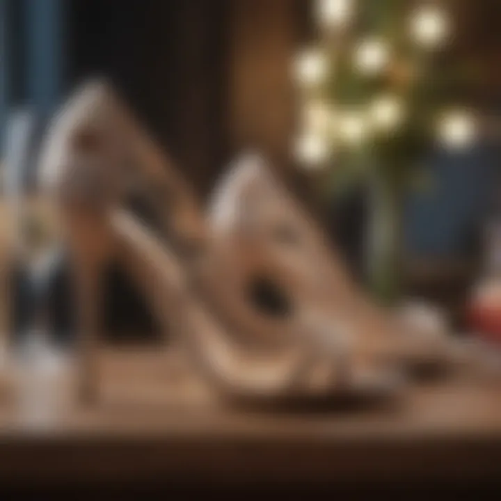 A stylish heel selection displayed on a table.