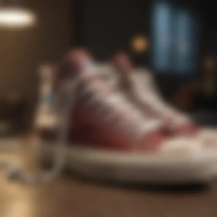 Historical evolution of Chuck Taylor sneakers displayed