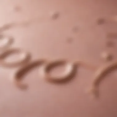 Close-up of a clean makeup primer's texture on a palette.