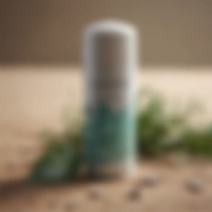 Close-up of clear deodorant stick with natural ingredients