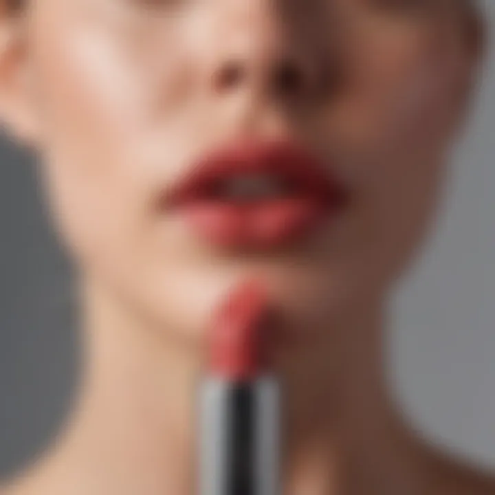 Close-up of Clinique Labs lipstick revealing its creamy texture.