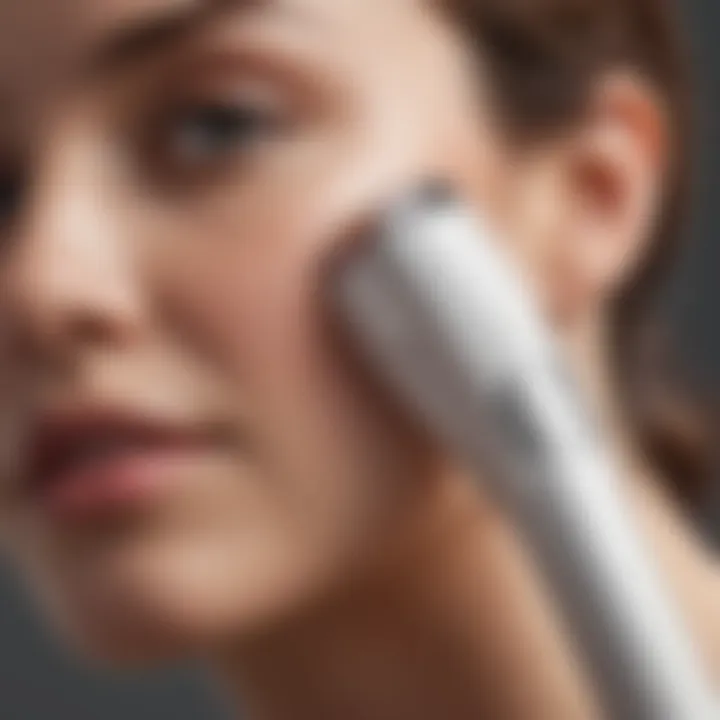 Close-up of IPL device for long-term hair removal