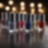 Vibrant array of glitter nail polish bottles showcasing diverse colors and textures