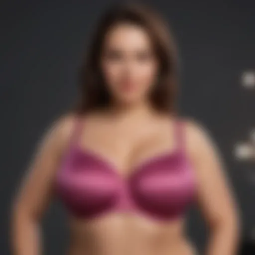 A diverse selection of plus size bras showcasing various styles and colors