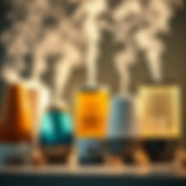 Diverse models of facial steamers lined up for comparison
