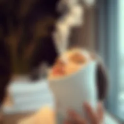 Elegant facial steamer emitting soothing steam