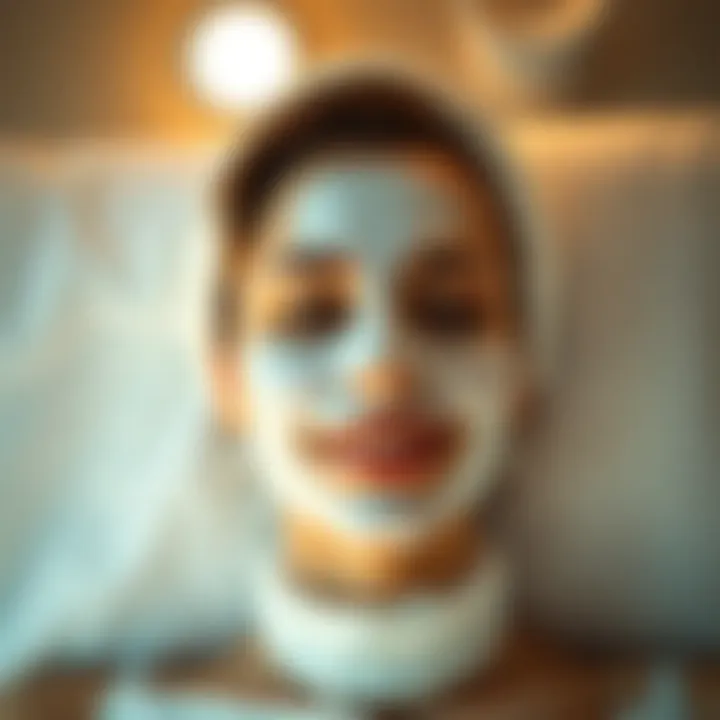 User enjoying a soothing facial steam experience