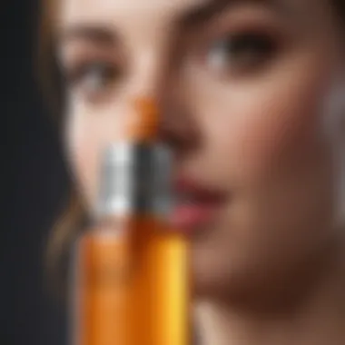 Detailed view of Skin Chemists Vitamin C serum bottle