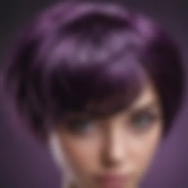 Hair Dye Products for Maintaining Purple Shades Close-up of hair dye products in purple shades