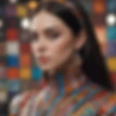 A Mosaic of Contemporary Styles A vibrant display of contemporary fashion pieces showcasing diversity in styles.