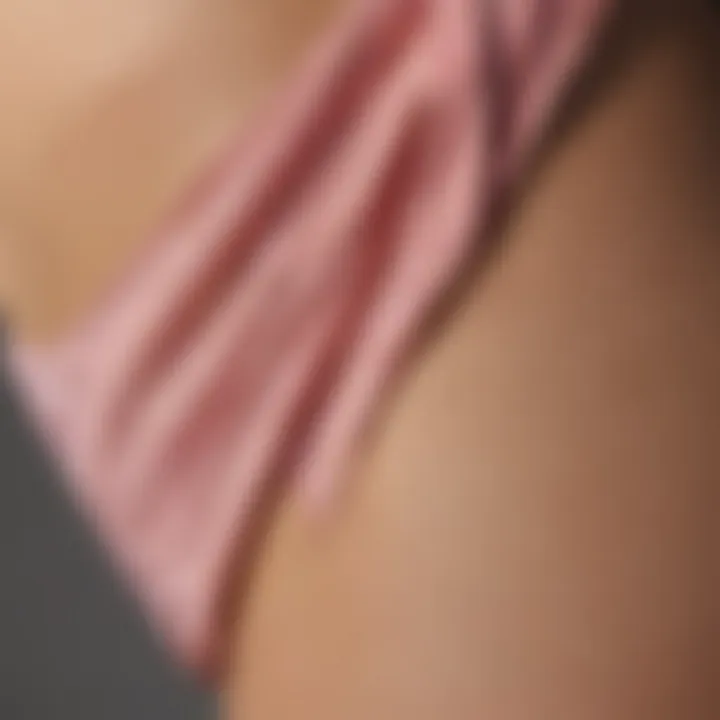 Close-up of fabric texture of the bikini