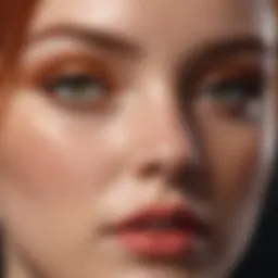 Color palette of eyebrow tints for redheads