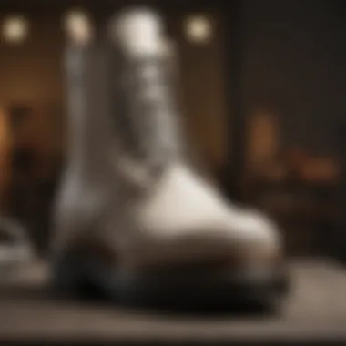 Craftsmanship Unveiled: The Sole of Doc Martin Boots A detailed shot of the sole and platform of Doc Martin boots showcasing craftsmanship