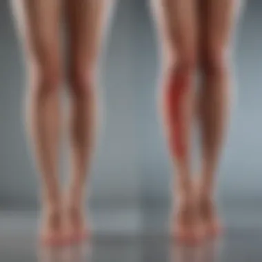 Before and after comparison of leg skin texture