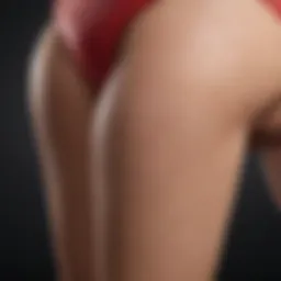 Close-up view of smooth, healthy skin on legs