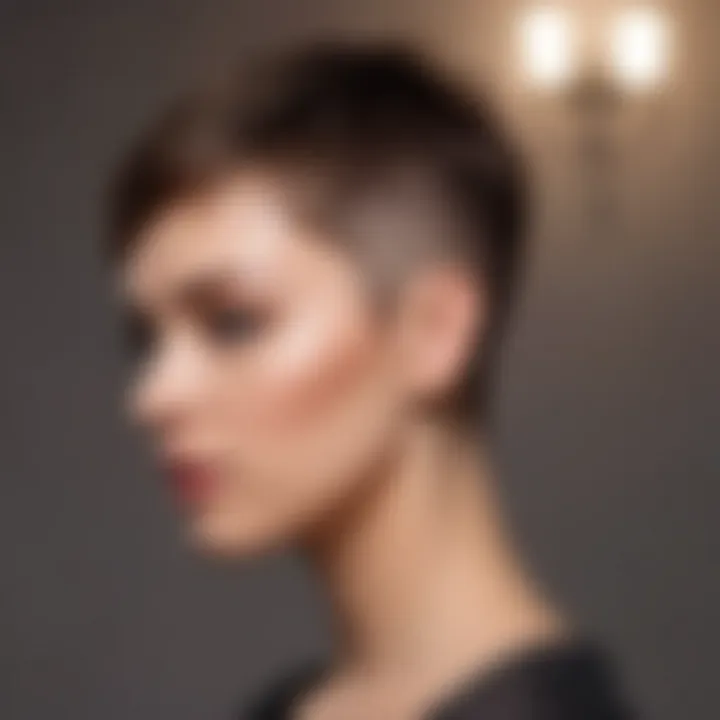 Stylish haircut concealing bald spot