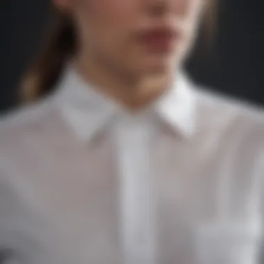Identifying Persistent Stains on White Fabric A close-up of a white shirt with a stubborn stain