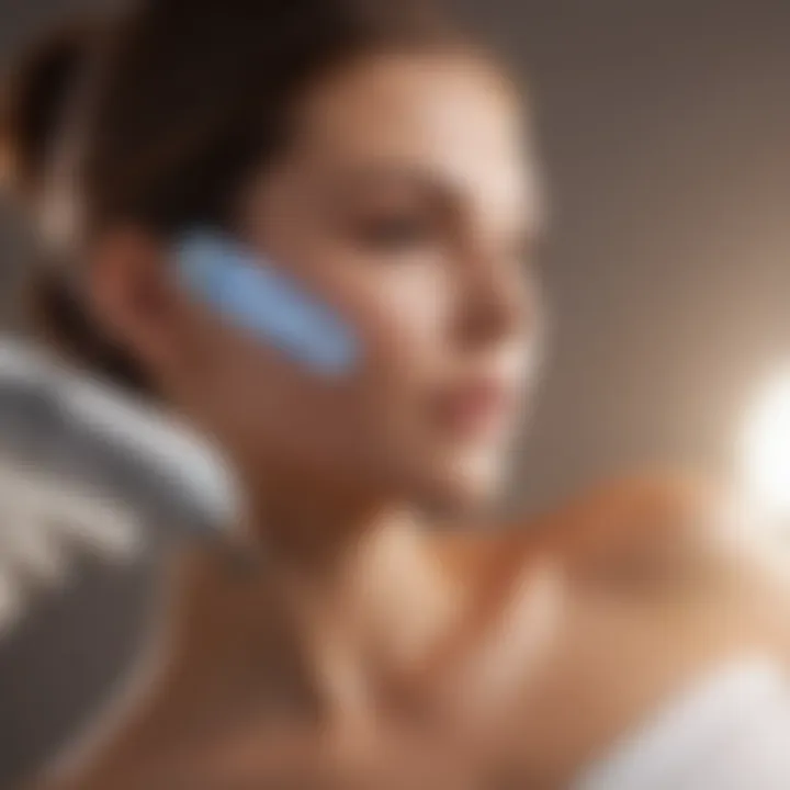 Dermatologist performing laser treatment