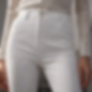 Effortless Edge White Trousers