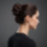 Sleek low bun hairstyle for long hair