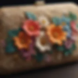 Exquisite Amazon Straw Clutch with Floral Embellishments