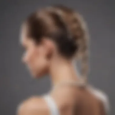 Timeless ponytail hairstyle accessorized with elegant pearls