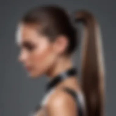 Chic ponytail hairstyle featuring sleek and polished styling