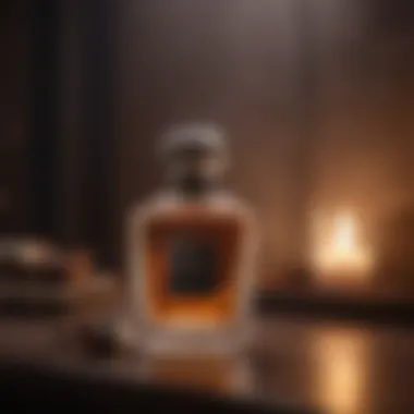 Scent of Luxury Elegant fragrance bottle in a luxurious setting