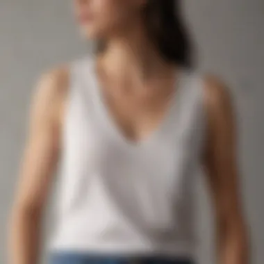 Elegant silhouette of Madewell V Neck Pocket Tank